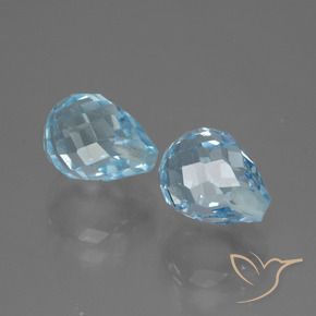 4.98 ct natürliche Himmerlblau Topas-Edelsteine, Briolette, VVS-VS