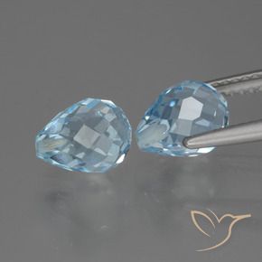 4.98 ct natürliche Himmerlblau Topas-Edelsteine, Briolette, VVS-VS