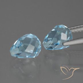 5.00 ct natürliche Swiss Blue Topas-Edelsteine, Briolette, VVS-VS