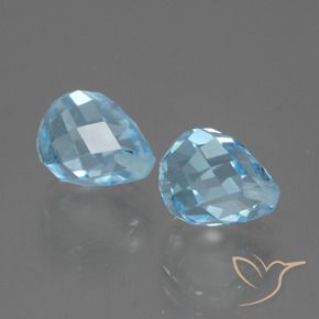 5.08 ct natürliche Himmerlblau Topas-Edelsteine, Briolette, VVS-VS