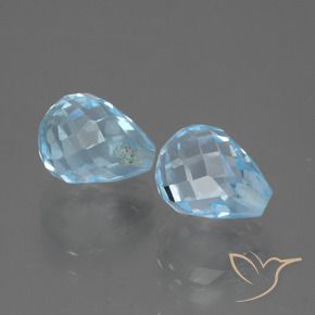 5.12 ct natürliche Himmerlblau Topas-Edelsteine, Briolette, VVS-VS