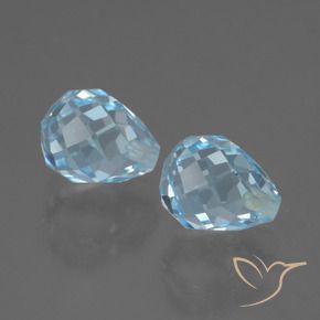 5.41 ct natürliche Himmerlblau Topas-Edelsteine, Briolette, VVS-VS