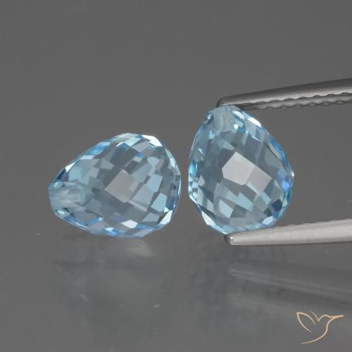 5.46ctw Natürlicher Himmerlblau Topas, Briolette, VS