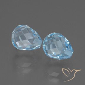 5.46 ct natürliche Himmerlblau Topas-Edelsteine, Briolette, VS
