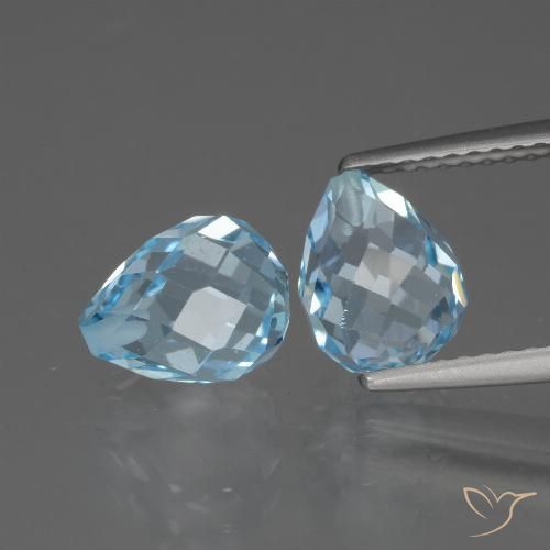 5.27ctw Natürlicher Himmerlblau Topas, Briolette, VS