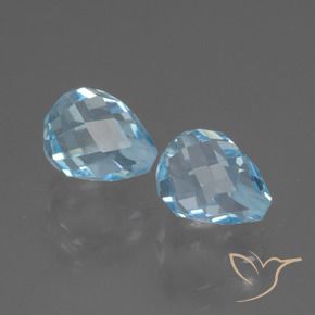 5.27 ct natürliche Himmerlblau Topas-Edelsteine, Briolette, VS