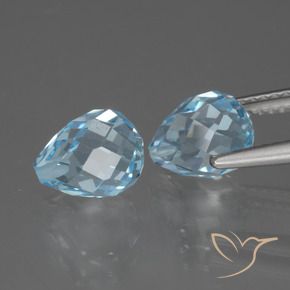 5.27 ct natürliche Himmerlblau Topas-Edelsteine, Briolette, VS
