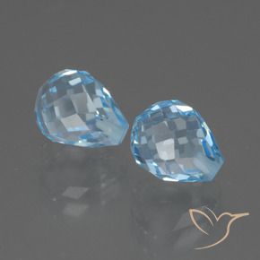 5.20 ct natürliche Himmerlblau Topas-Edelsteine, Briolette, VVS