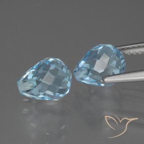 5.20 ct natürliche Himmerlblau Topas-Edelsteine, Briolette, VVS