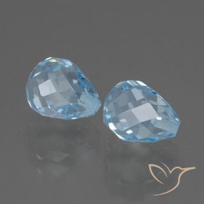 5.25 ct natürliche Himmerlblau Topas-Edelsteine, Briolette, VVS-VS