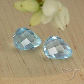 5.21 ct natürliche Himmerlblau Topas-Edelsteine, Briolette, VVS-VS