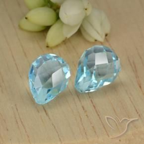 5.21 ct natürliche Himmerlblau Topas-Edelsteine, Briolette, VVS-VS