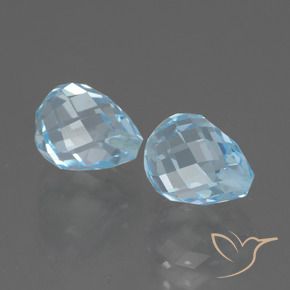 5.26 ct natürliche Himmerlblau Topas-Edelsteine, Briolette, VVS-VS