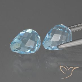 5.26 ct natürliche Himmerlblau Topas-Edelsteine, Briolette, VVS-VS