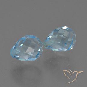 5.11 ct natürliche Himmerlblau Topas-Edelsteine, Briolette, VS