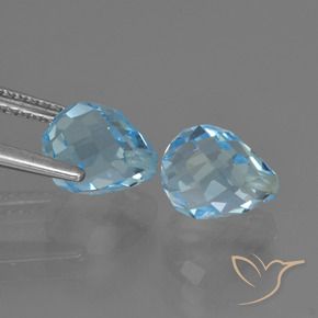 5.11 ct natürliche Himmerlblau Topas-Edelsteine, Briolette, VS