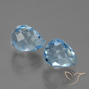 5.25 ct natürliche Himmerlblau Topas-Edelsteine, Briolette, VVS-VS