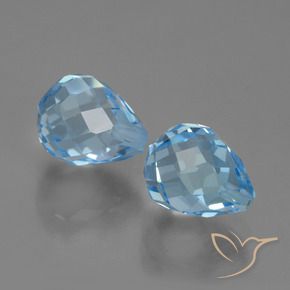 5.24 ct natürliche Himmerlblau Topas-Edelsteine, Briolette, VVS-VS