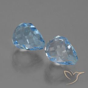 5.05 ct natürliche Himmerlblau Topas-Edelsteine, Briolette, VVS-VS