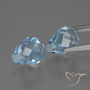 5.15 ct natürliche Himmerlblau Topas-Edelsteine, Briolette, VVS-VS