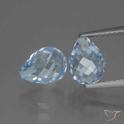 5.26ctw Natürlicher Himmerlblau Topas, Briolette, VS