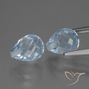 5.26 ct natürliche Himmerlblau Topas-Edelsteine, Briolette, VS
