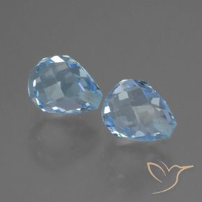 5.17 ct natürliche Himmerlblau Topas-Edelsteine, Briolette, VVS-VS