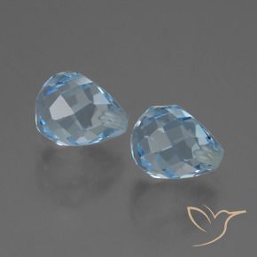 4.99 ct natürliche Himmerlblau Topas-Edelsteine, Briolette, VVS-VS