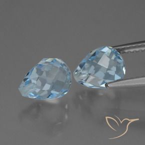 4.99 ct natürliche Himmerlblau Topas-Edelsteine, Briolette, VVS-VS