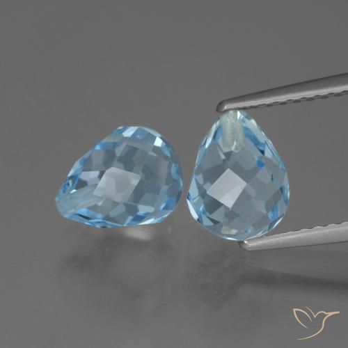 4.90ctw Natürlicher Himmerlblau Topas, Briolette, VS