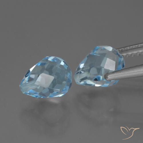 4.90 ct natürliche Himmerlblau Topas-Edelsteine, Briolette, VS