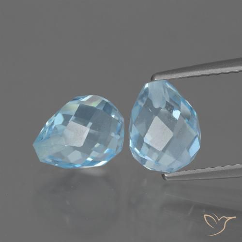 5.39ctw Natürlicher Himmerlblau Topas, Briolette, VS