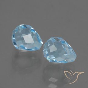 5.02 ct natürliche Himmerlblau Topas-Edelsteine, Briolette, VVS-VS