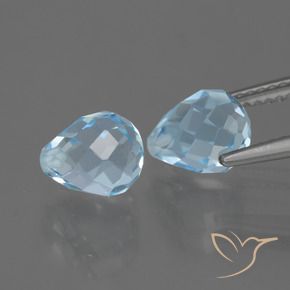5.02 ct natürliche Himmerlblau Topas-Edelsteine, Briolette, VVS-VS