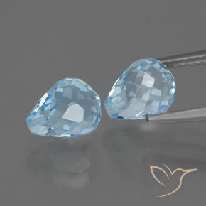 5.00 ct natürliche Himmerlblau Topas-Edelsteine, Briolette, VS