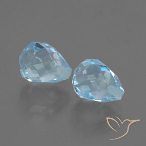 4.81 ct natürliche Himmerlblau Topas-Edelsteine, Briolette, VVS-VS
