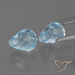 4.81 ct natürliche Himmerlblau Topas-Edelsteine, Briolette, VVS-VS