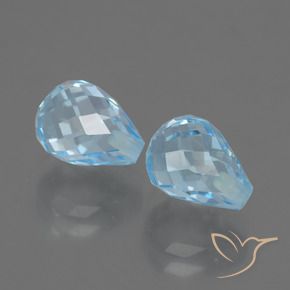 5.24 ct natürliche Himmerlblau Topas-Edelsteine, Briolette, VVS-VS
