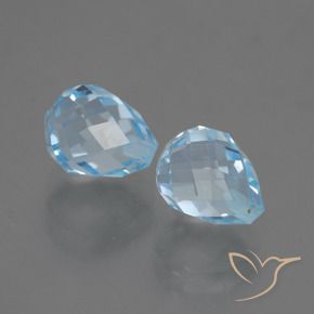 5.21 ct natürliche Himmerlblau Topas-Edelsteine, Briolette, VVS-VS