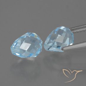 5.21 ct natürliche Himmerlblau Topas-Edelsteine, Briolette, VVS-VS