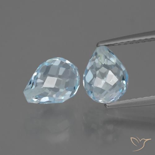 5.12ctw Natürlicher Himmerlblau Topas, Briolette, VS