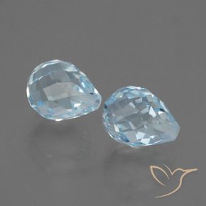 5.12 ct natürliche Himmerlblau Topas-Edelsteine, Briolette, VS