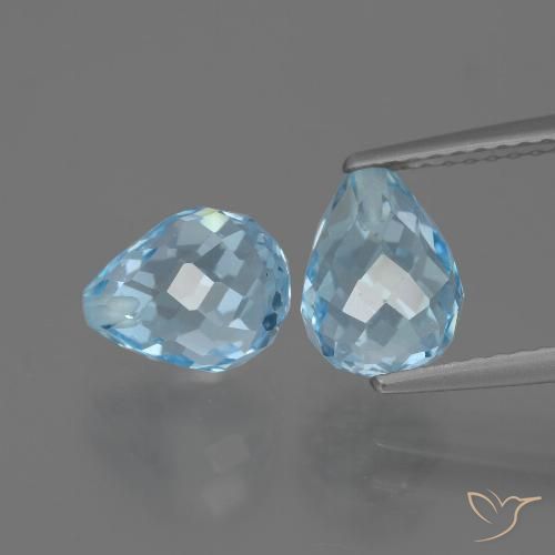 5.07ctw Natürlicher Himmerlblau Topas, Briolette, VS