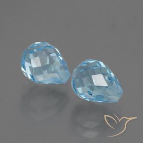 5.07 ct natürliche Himmerlblau Topas-Edelsteine, Briolette, VS
