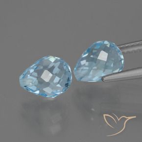 5.07 ct natürliche Himmerlblau Topas-Edelsteine, Briolette, VS