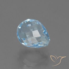 9,17 ctw natürlicher Himmerlblau Topas, Briolette, VS