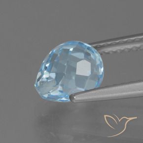 9,17 ctw natürlicher Himmerlblau Topas, Briolette, VS