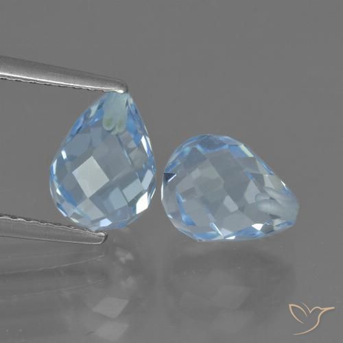 5.08ctw Natürlicher Himmerlblau Topas, Briolette, VVS-VS