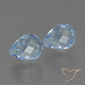 5.08 ct natürliche Himmerlblau Topas-Edelsteine, Briolette, VVS-VS