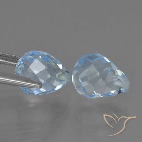 5.08 ct natürliche Himmerlblau Topas-Edelsteine, Briolette, VVS-VS